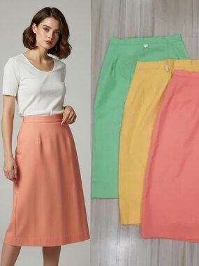 Set of 3 vtg 60s pastel pencil skirts - Graff brand - NWT